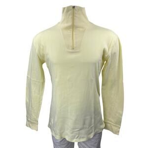 Benger Women's Yellow Long Sleeve 1/4 Zip High Neck Sweatshirt Sweater Top Sz 6